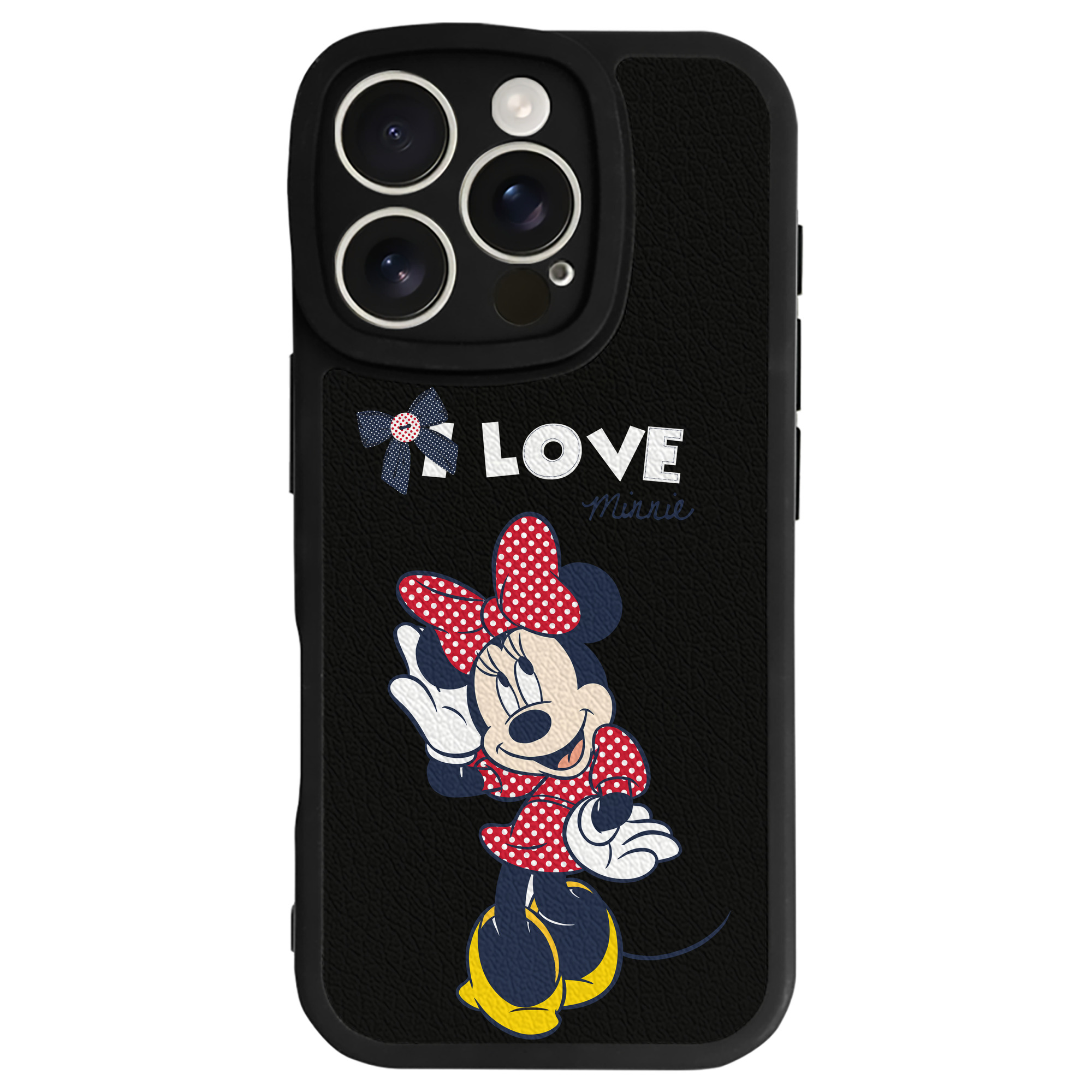 （画像用） ミッキーマウス Mickey Mouse 【iPhone 16シリーズ対応】シリコンスマホケース（レザー調） 材質：シリコン